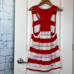 L.A.M.B. by Gwen Stefani striped lace racer back RARE VINTAGE PIECE